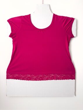lace trim t shirt